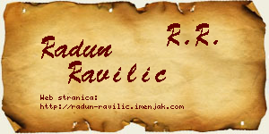 Radun Ravilić vizit kartica